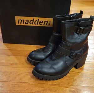 Madden NYC Black Ankle Boots with Heels - Size 8.5 - Very good condition